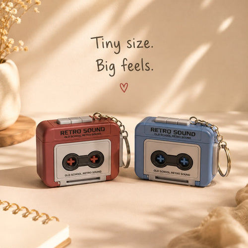 PixBeat Retro Sound Voice Recorder Keychain