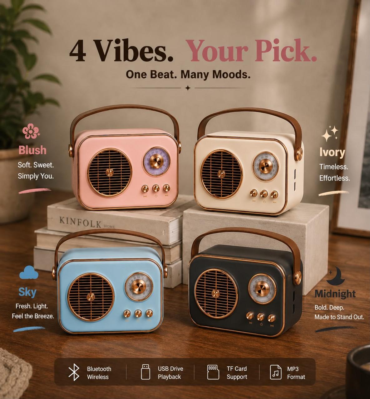 PixBeat Retro Bluetooth Speaker